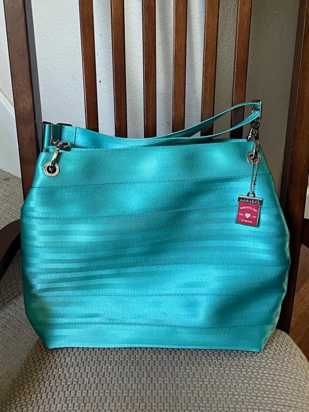 Harveys turquoise large hobo bag